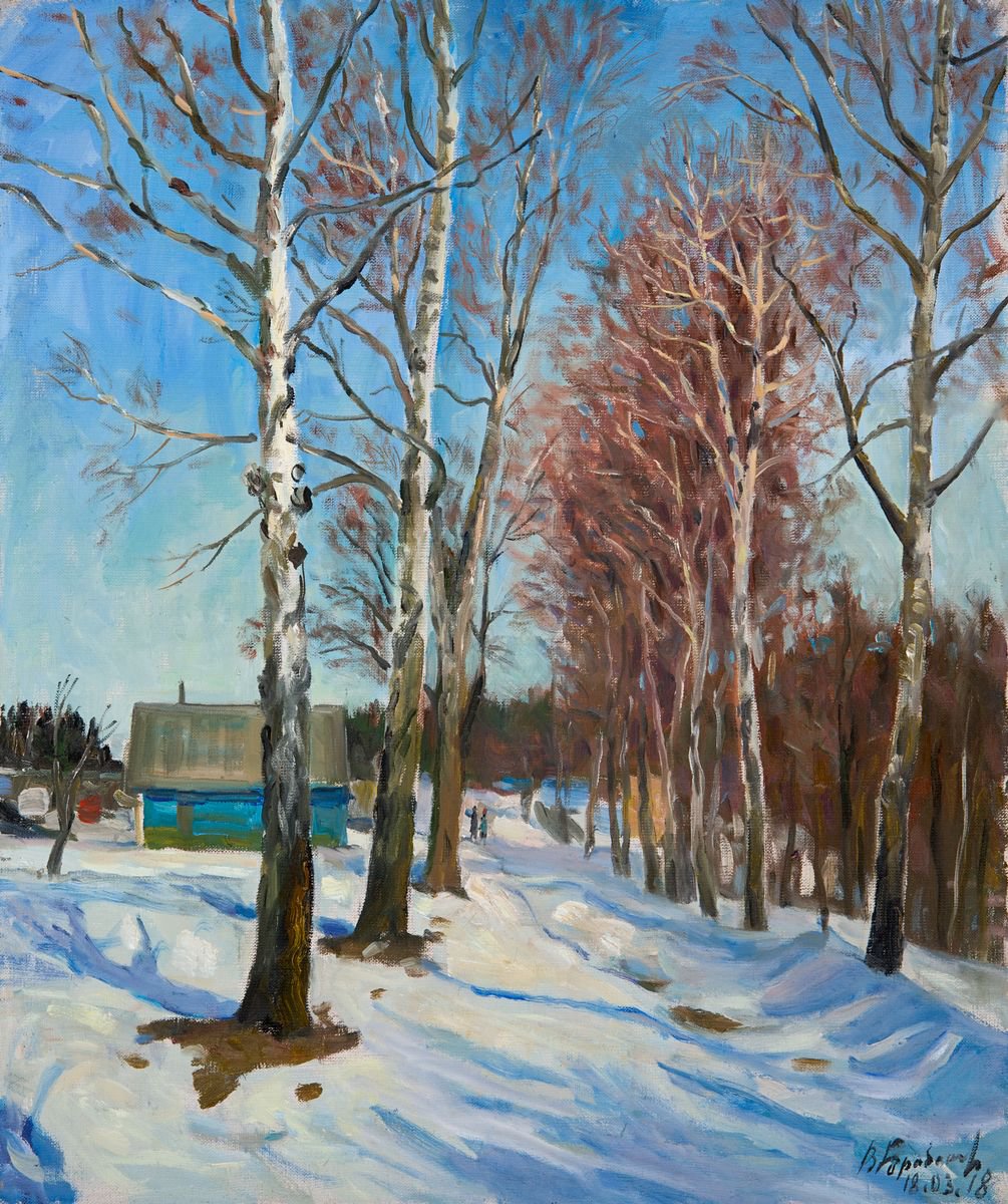 Winter Alley by Viktar Barabantsau