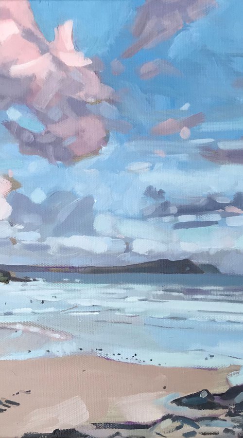 Sun Setting Over Polzeath by Emma Dashwood