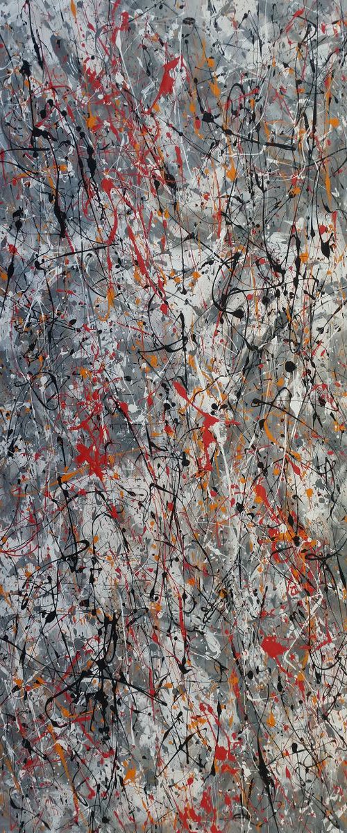 Modern Abstract ACRYLIC Painting on CANVAS by M. Y. by Max Yaskin