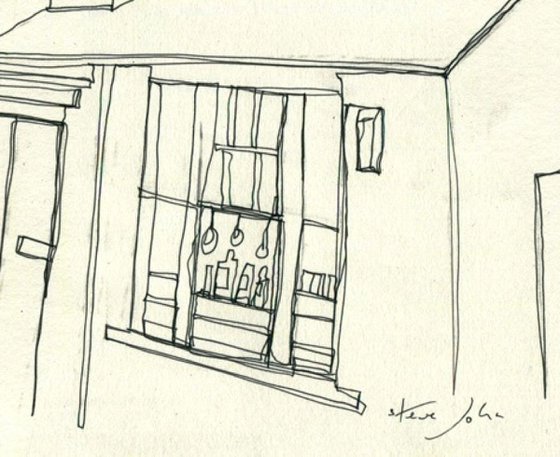 The Old Curiosity Shop, Continuous Line Drawing