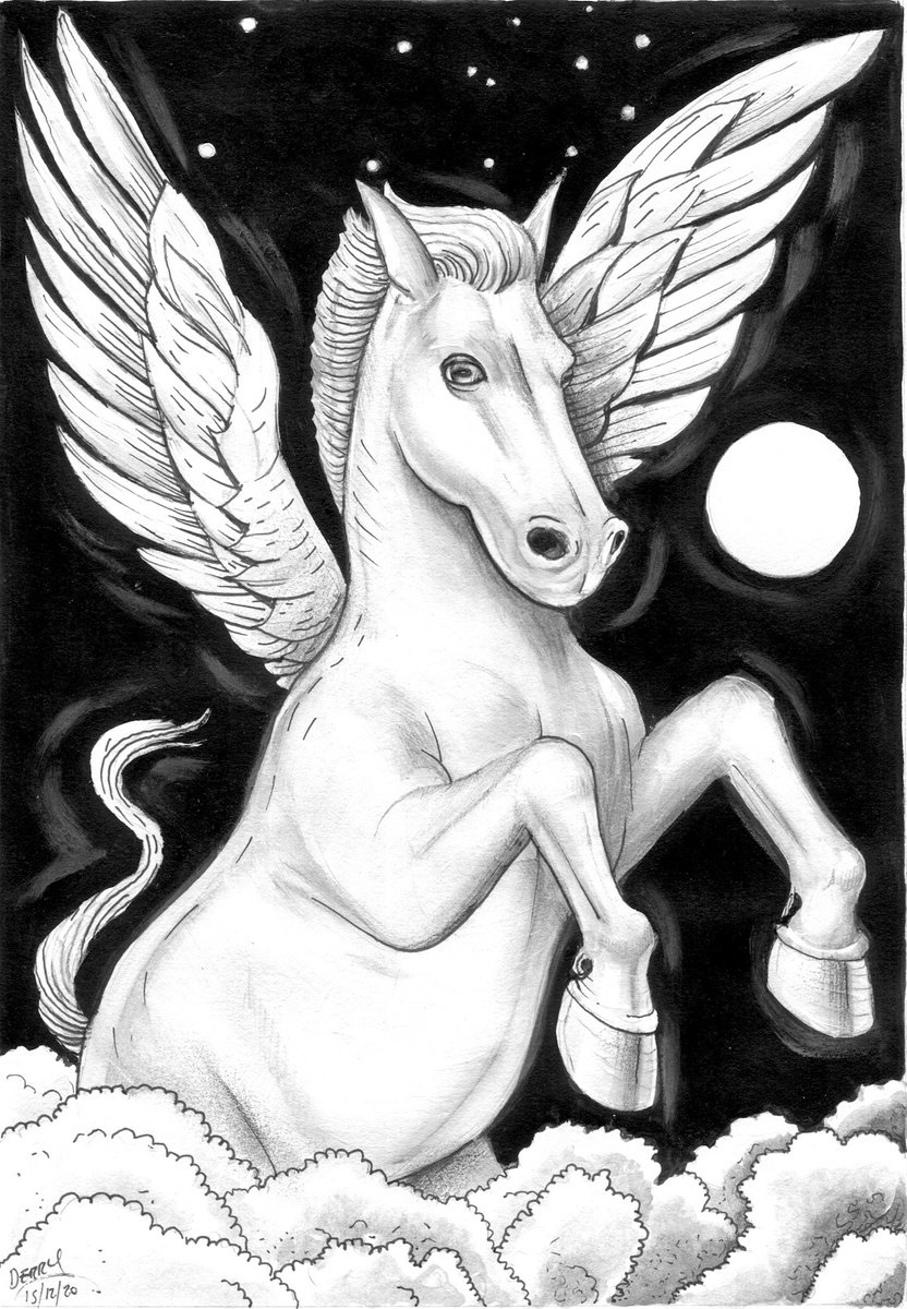 Pegasus - Greek Mythology Art by Spencer Derry ART