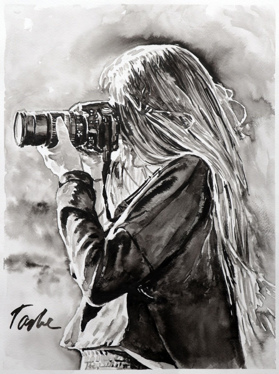 Urban And Pop Ink Drawing , Great Shots By Tashe, 12 X 16, Artwork For Sale On Artfinder
