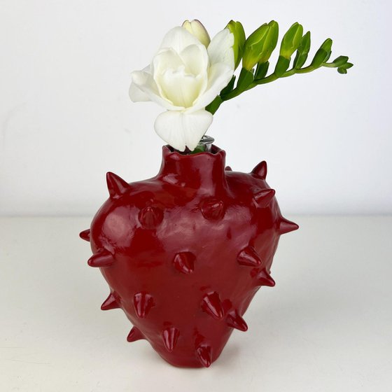 Spiked Heart Vase