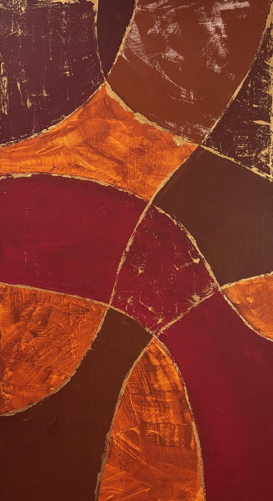 Gilded Currents 50x90х2 cm