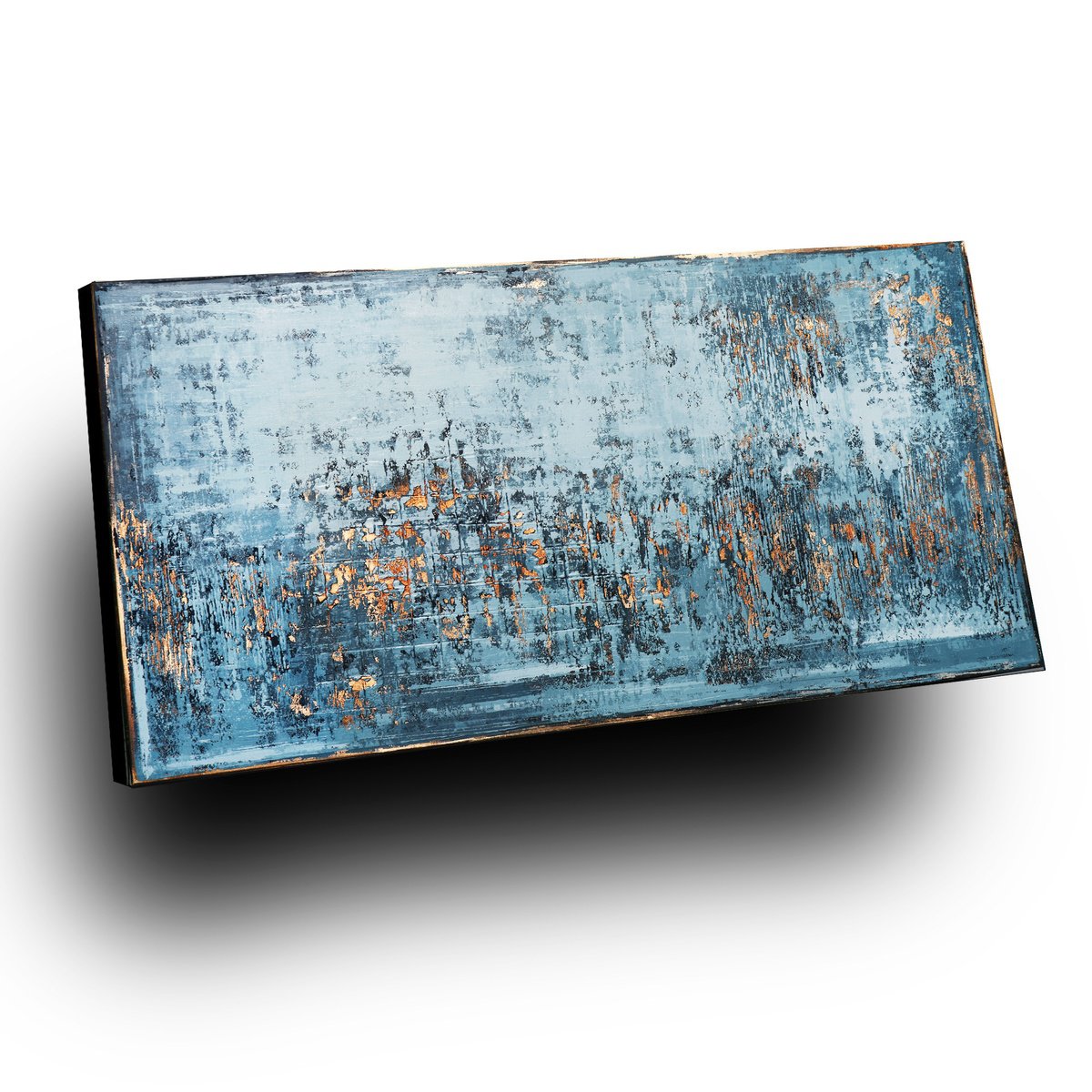 Organic Abstract Acrylic Painting By Inez Froehlich, 63 X 31, Summer Sky, Original Artwork