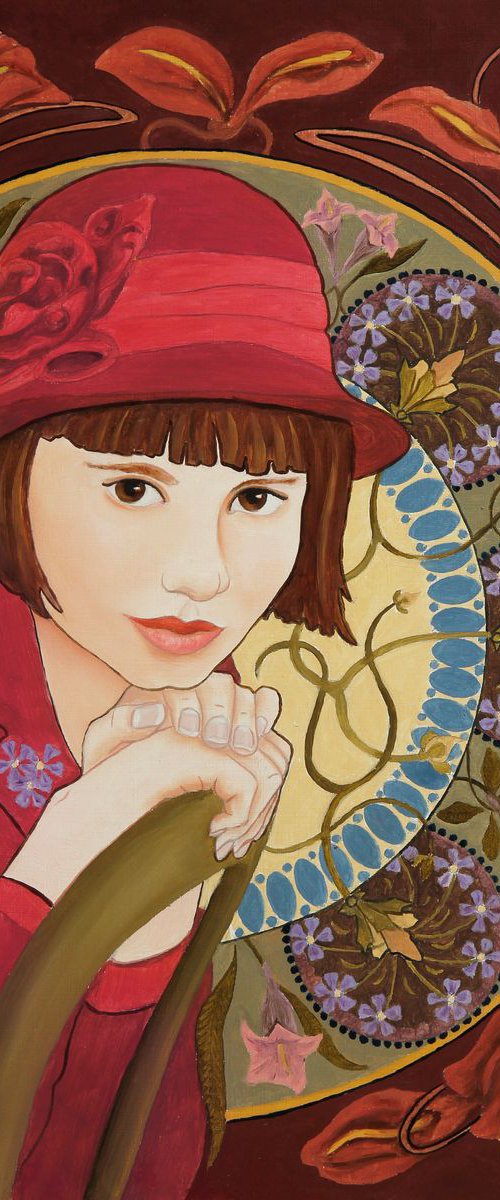 Girl in a red hat by Tim Wetherell