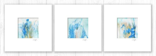 Abstract Secrets Collection 10 - 3 Abstract Paintings in mats by Kathy Morton Stanion by Kathy Morton Stanion