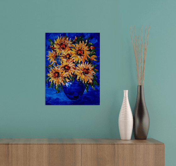 Still life with sunflowers