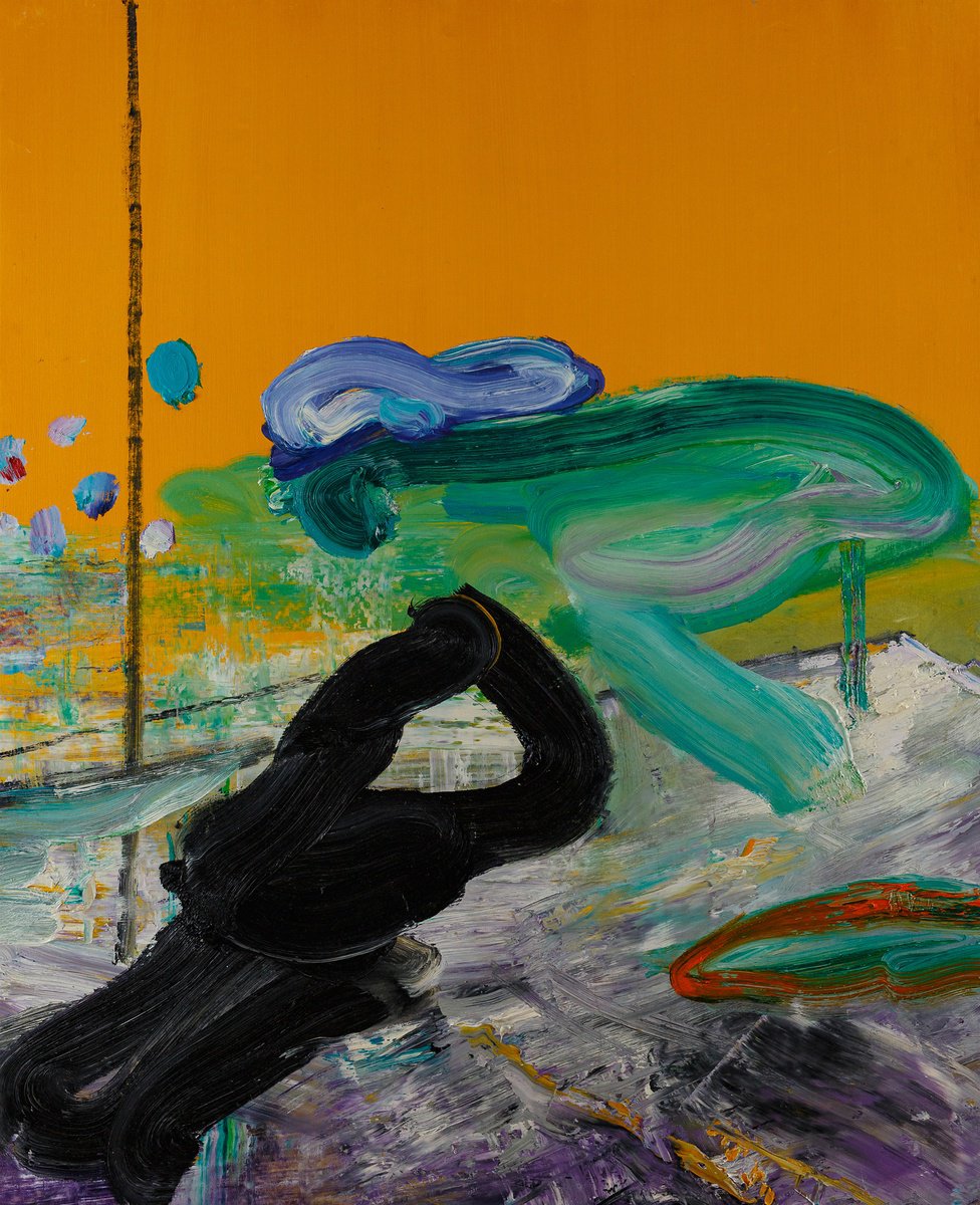 Organic Abstract Oil Painting By Bogdan Bianca Ioana, 35 X 43, Untitled Nr.6, Original Artwork