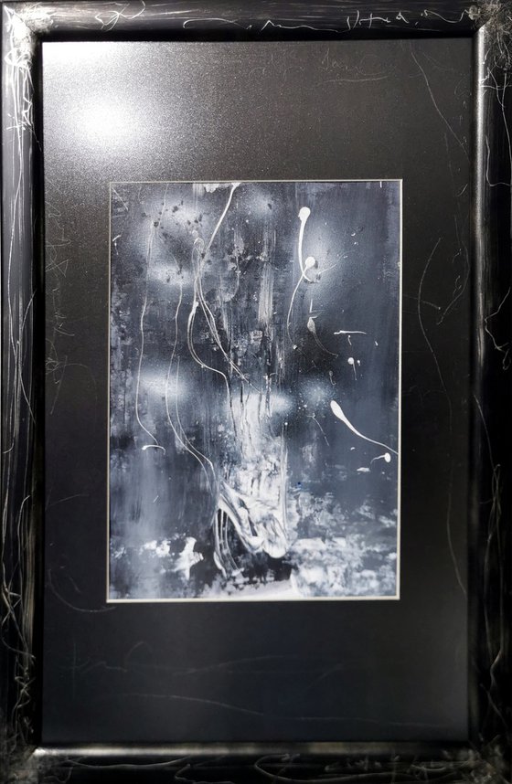 Framed spontaneous enigmatic dark still life special artwork collection master Ovidiu Kloska