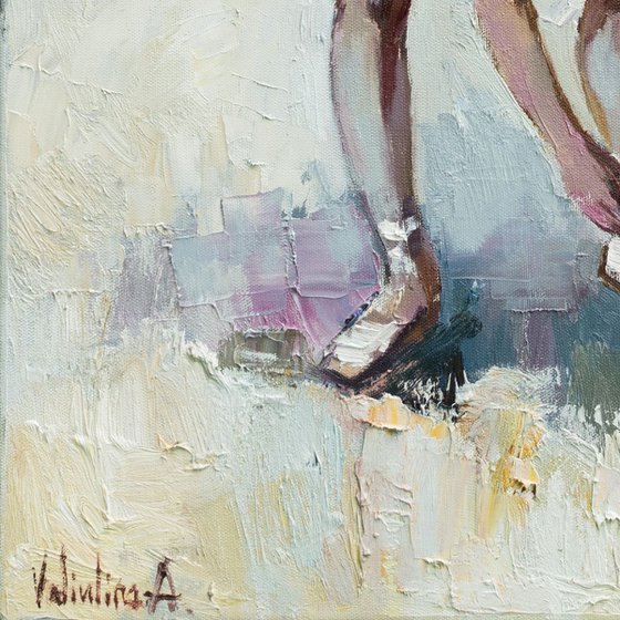 Ballerina - Original oil painting 50 x 70 cm