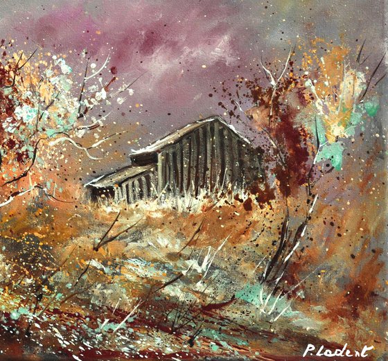 Old barn in autumn