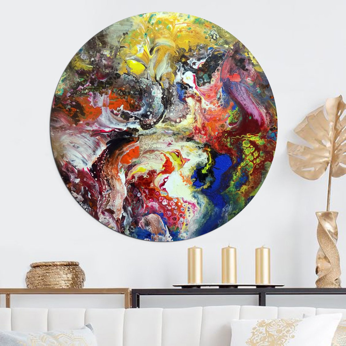 Cosmic Fusion By Areti Ampi, 28 X 28, Artwork For Sale On Artfinder