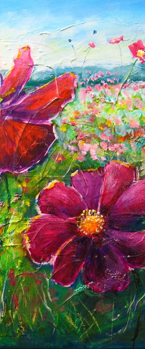Pink Cosmos by Maureen Greenwood