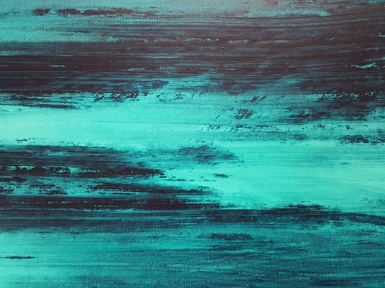 Peaceful mind - large blue abstract seascape