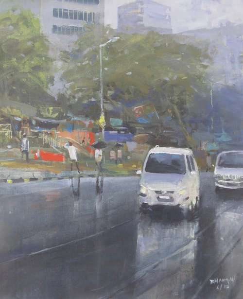 Cityscape in monsoon by Bhargavkumar Kulkarni