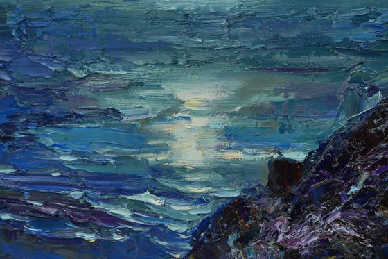 Moon seascape