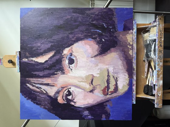 ELECTRIC SILENCE ACRYLIC ON CANVAS 80x80cm