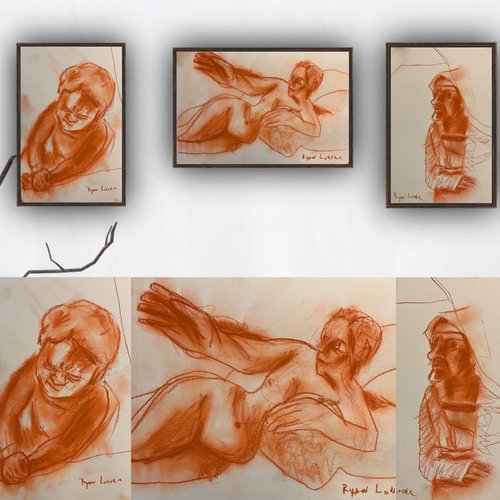 Three Study’s Of Rembrandts Danae by Ryan  Louder