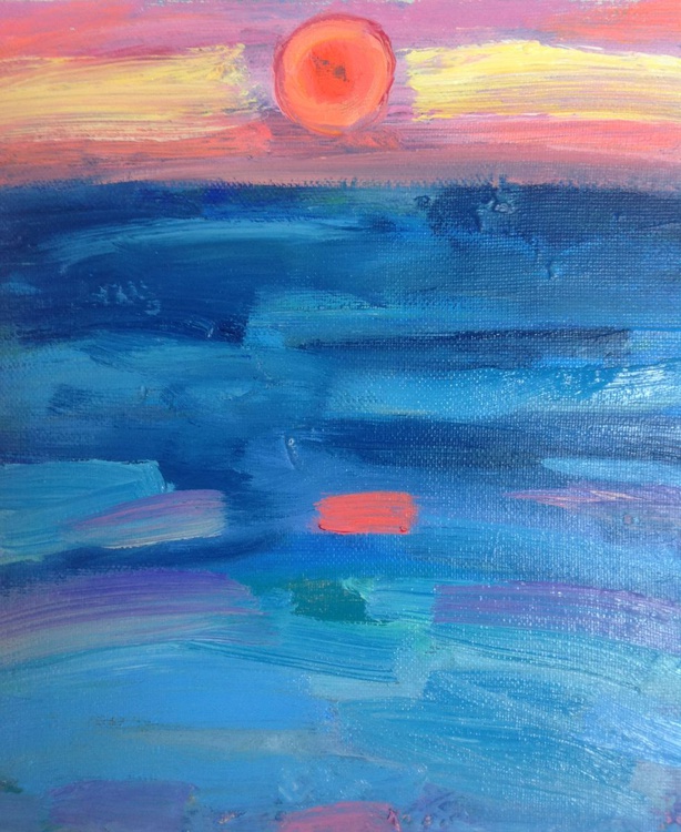 Sea Sunset Ocean Impressionistic Modern Origin Artfinder