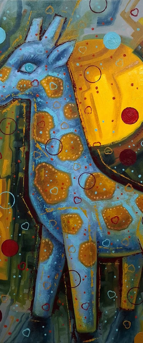 The giraffe is walking by Serhii Voichenko