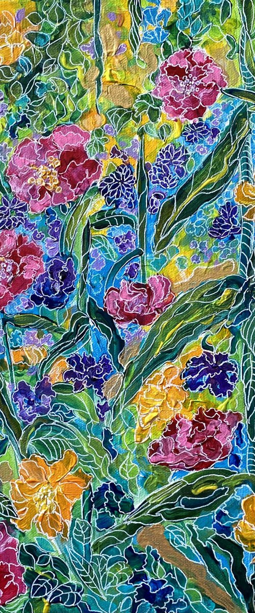 Amaryllis -Subterranean Floral by Colette Baumback