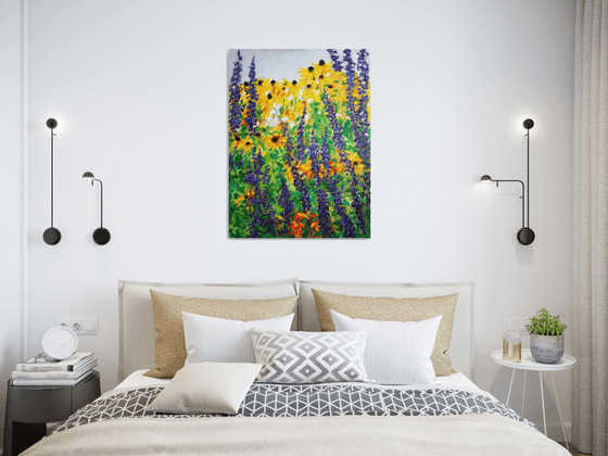 Flower Festival II /  ORIGINAL ACRYLIC PAINTING