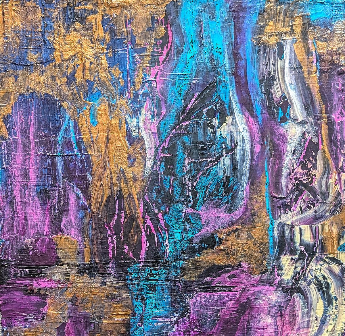 Acrylic Painting , Into The Dell By Lisa Price, 12 X 12, Artwork For Sale On Artfinder