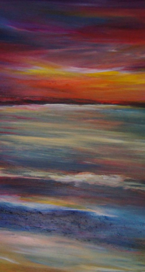 Large abstract seascape 2 by Karen Wilcox