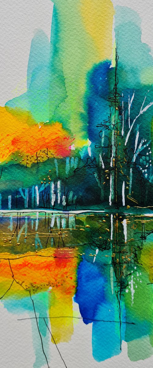 In the autumn sunshine gesture 6. 21x29cm by Simon Tünde