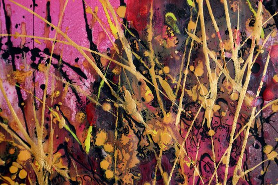 Folgore #3 -  Large original abstract floral landscape