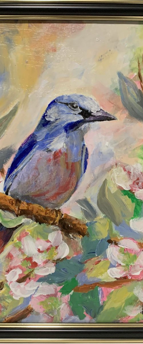 Bird on the branch. by Vita Schagen