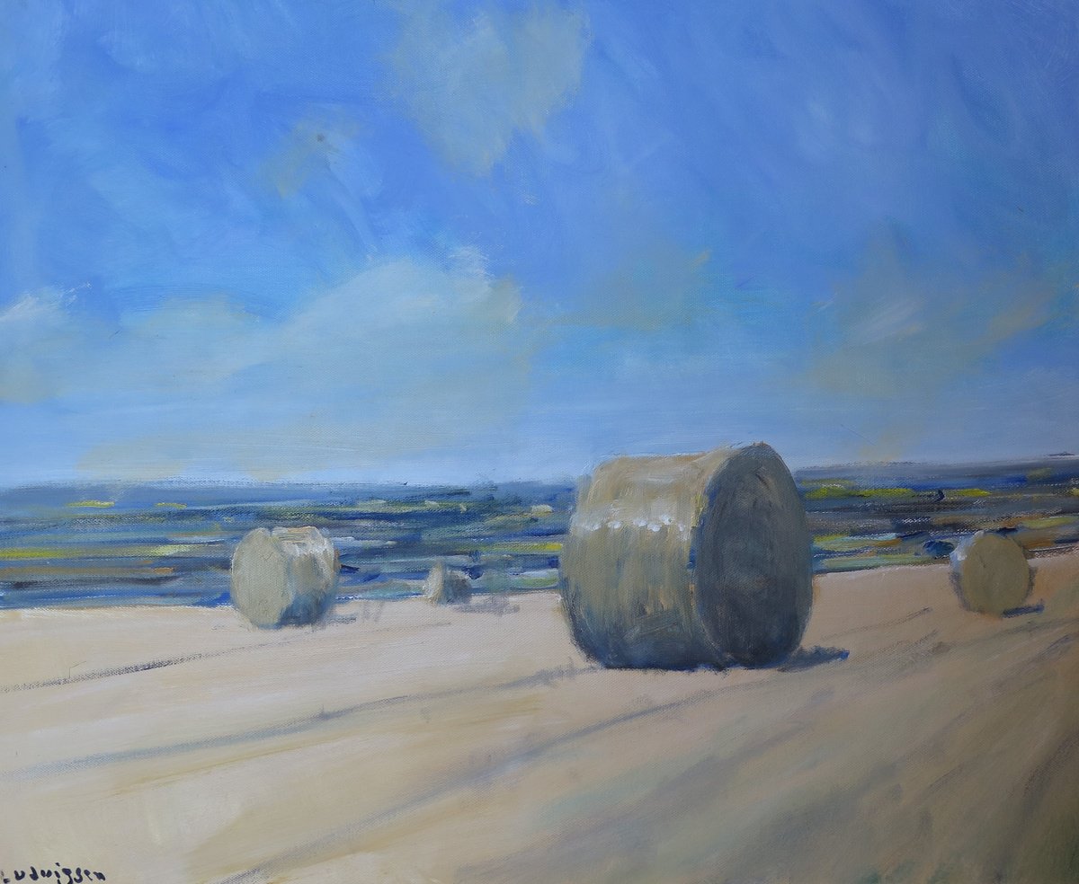Yorkshire Wolds Hay Bales by Malcolm Ludvigsen