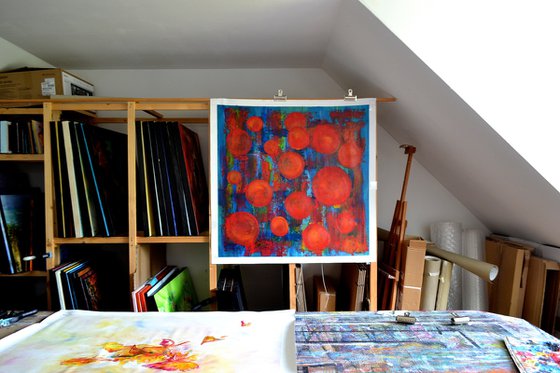 Abstract poppies