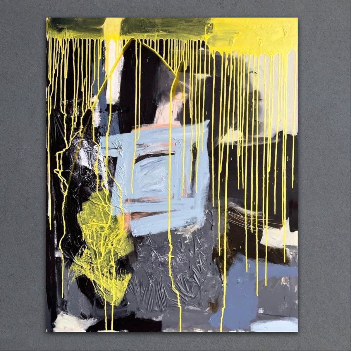 Abstract Acrylic Painting By Tanya Lytko, 31 X 39", "Mask", Original Artwork