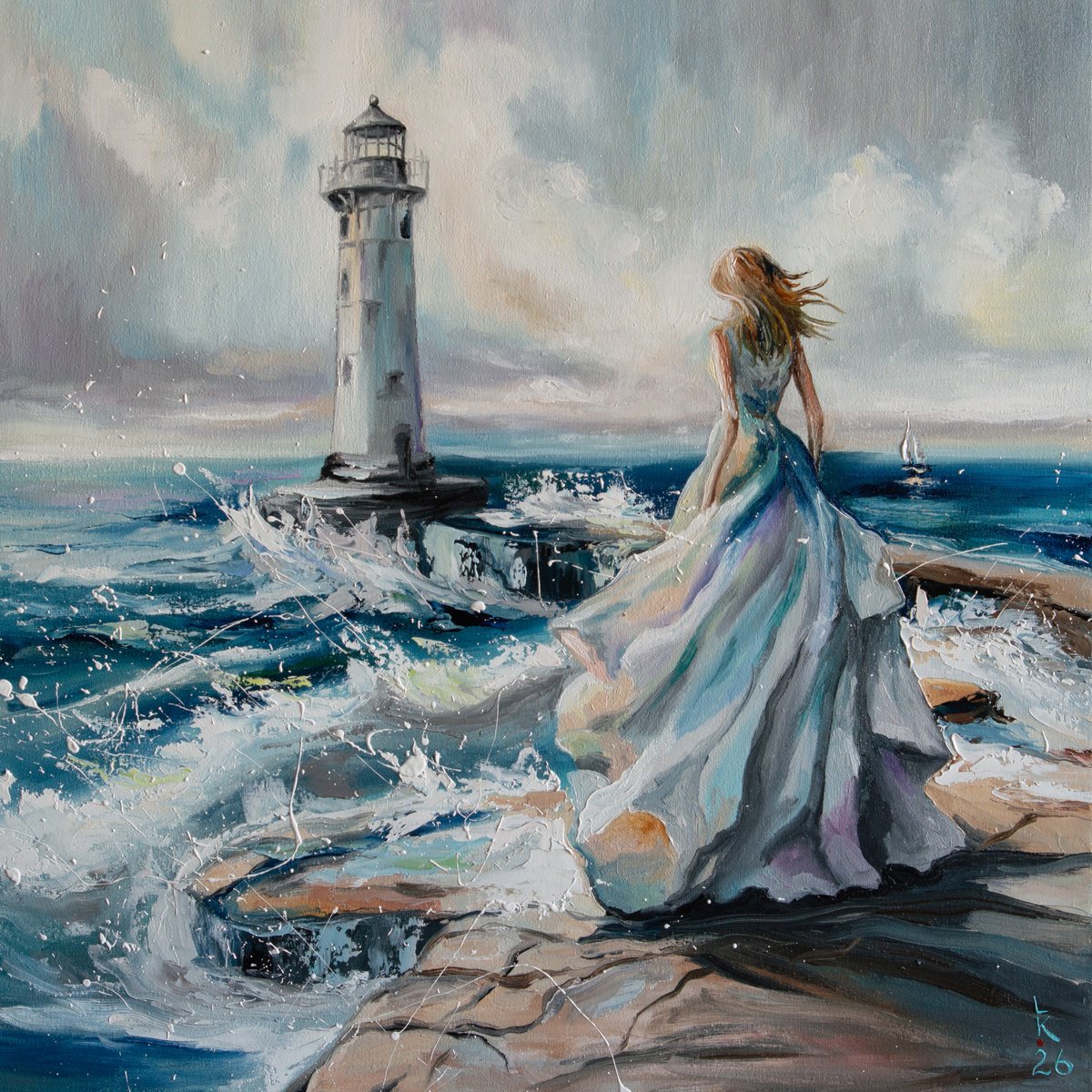 Follow The Light By Liubov Kuptsova, 24 X 24, Artwork For Sale On Artfinder