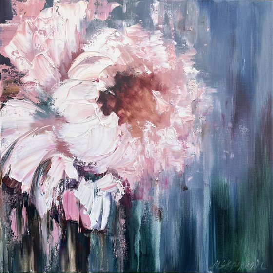 Pink abstract peony.