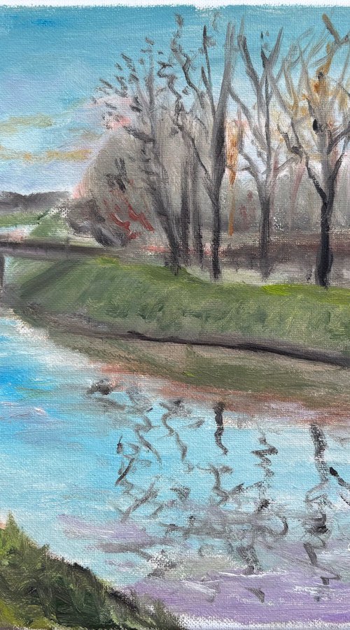 Dutch winter at chanal by Dmitry Fedorov
