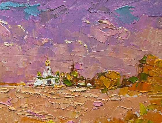 A church can be seen