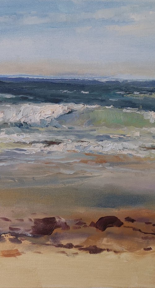 Seascape (plein air) (14×18") by Alexander Koltakov