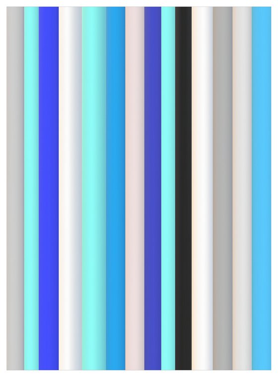 Abstraction multi-colored gray blue stripes