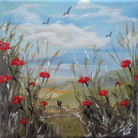 Through the poppy field