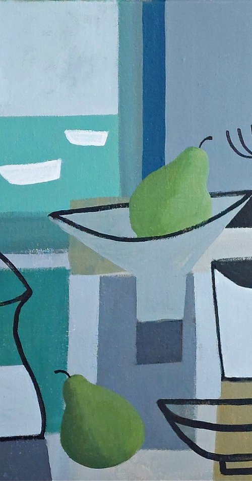 Still Life and White Boats II by Jan Rippingham