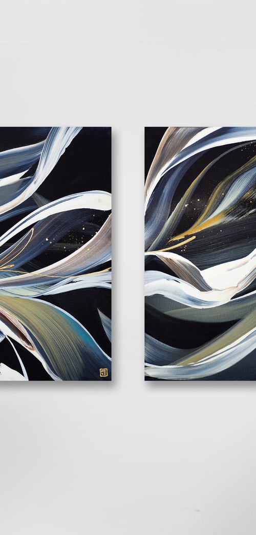 Faster Than Light Diptych by Novi Lim