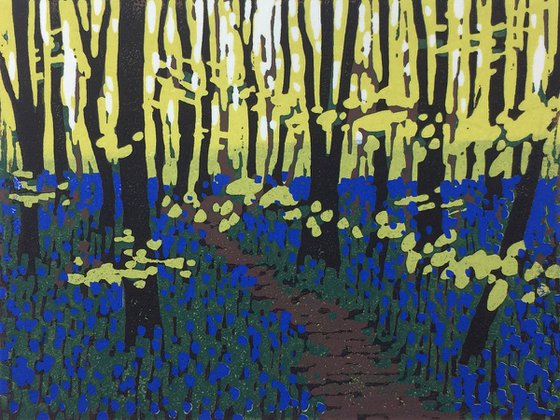 Bluebell Path, framed