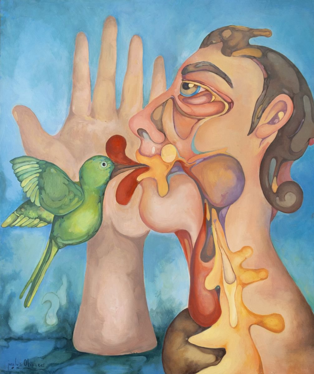 Feeding the hummingbird by Jose Luis Olivares