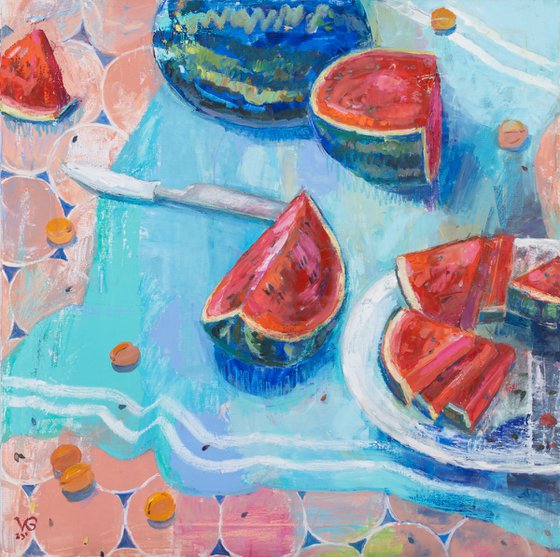 STILL LIFE WITH WATERMELONS