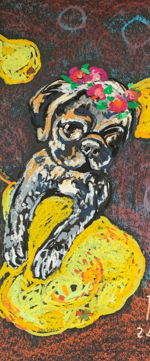 Dog and pears by Pavel Kuragin