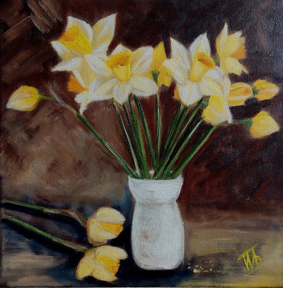 Daffodils in a vase