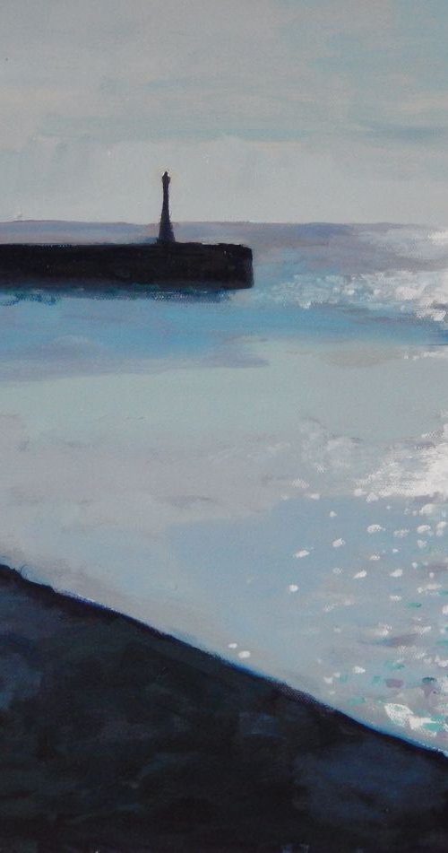 Figures By The Harbour by Stephen Howard Harrison